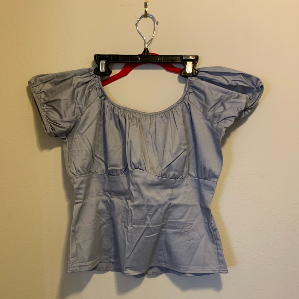 Pinup girl clothing peasant top